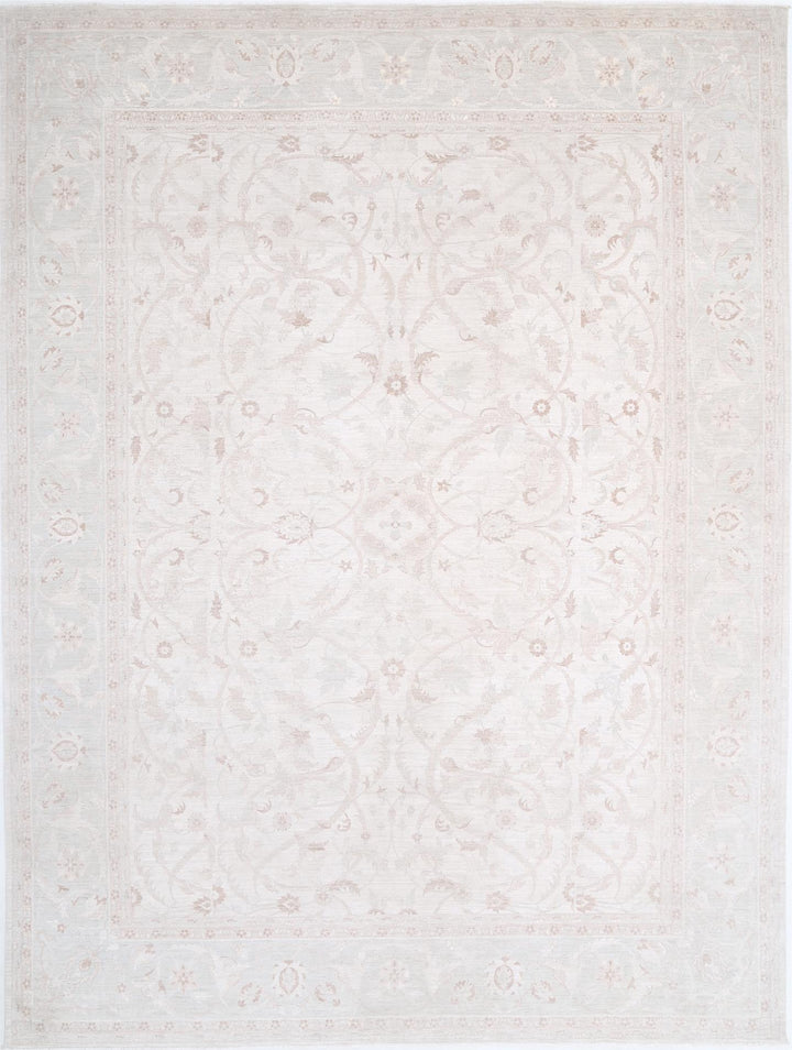 Ivory Afghan Ariana Rug 12'0" x 16'0" Hand-Knotted
