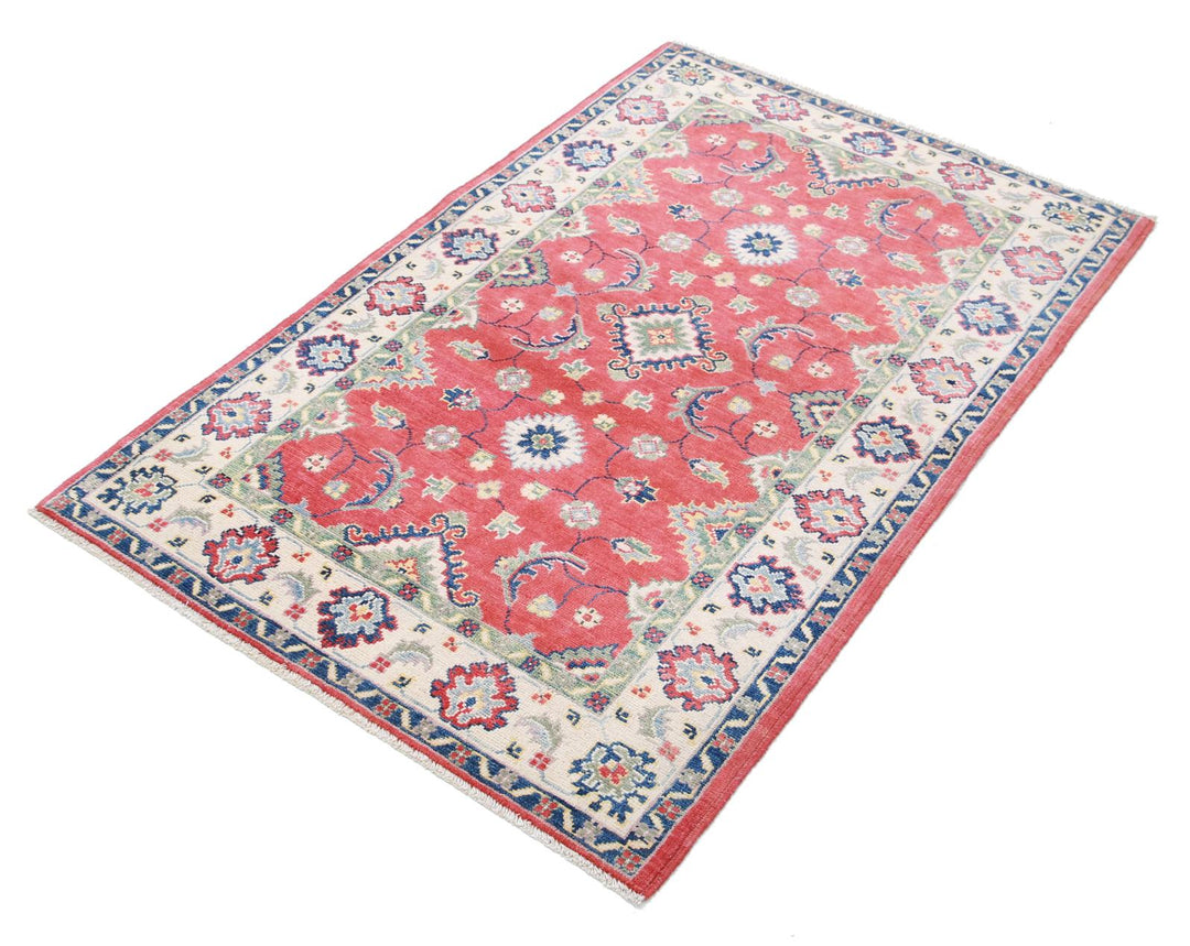 Kazak 3’ 4″ x 4’ 9″ - No. AV38329 - ALRUG Rug Store
