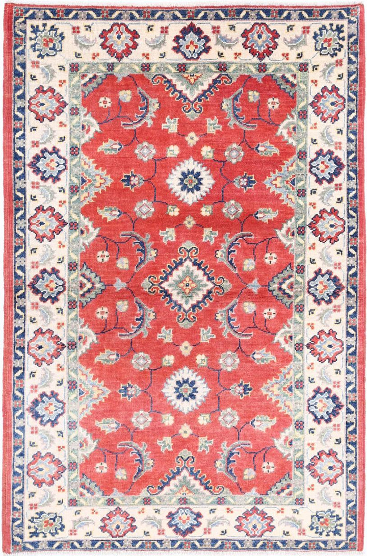 Kazak 3’ 4″ x 4’ 9″ - No. AV38329 - ALRUG Rug Store