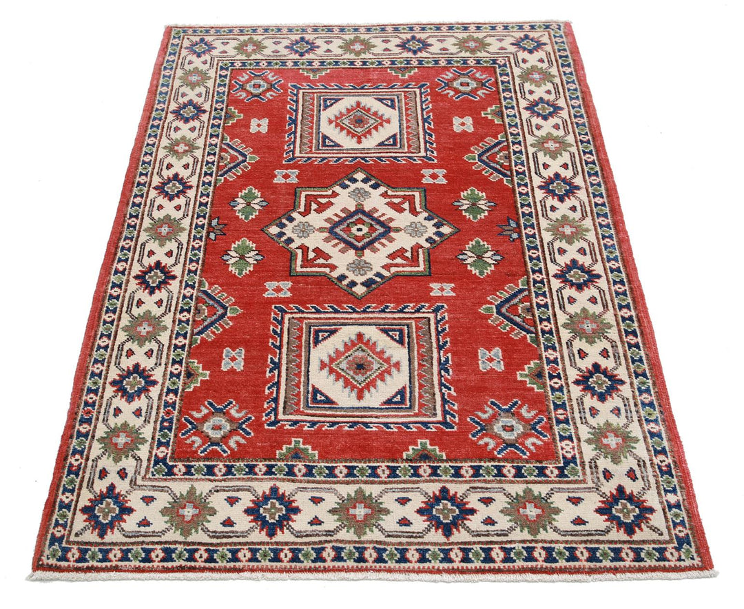 Kazak 3’ 4″ x 4’ 9″ - No. AV64493 - ALRUG Rug Store