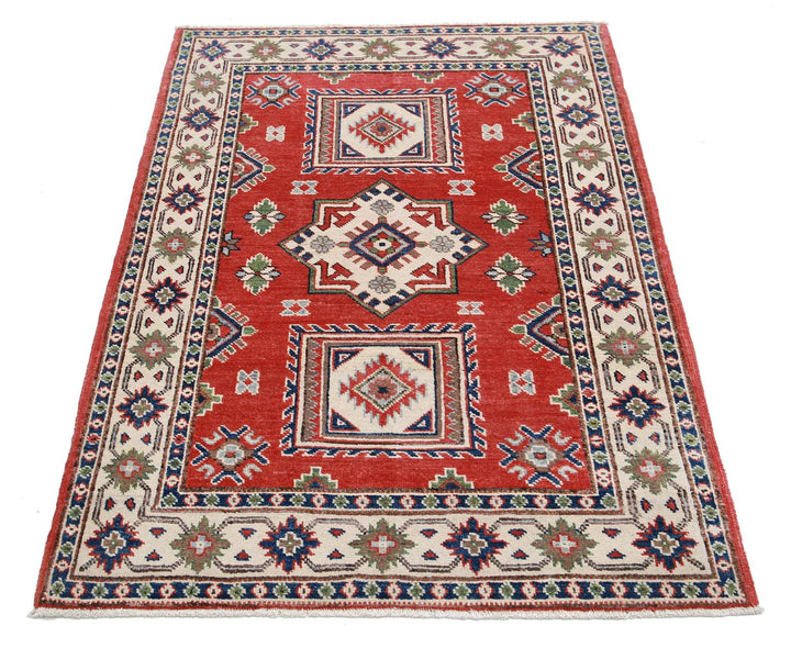 Kazak 3’ 4″ x 4’ 9″ - No. AV64493 - ALRUG Rug Store