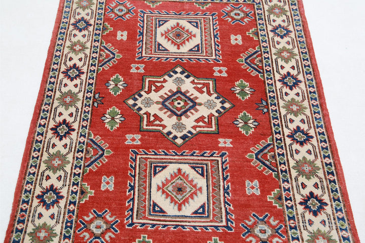 Kazak 3’ 4″ x 4’ 9″ - No. AV64493 - ALRUG Rug Store