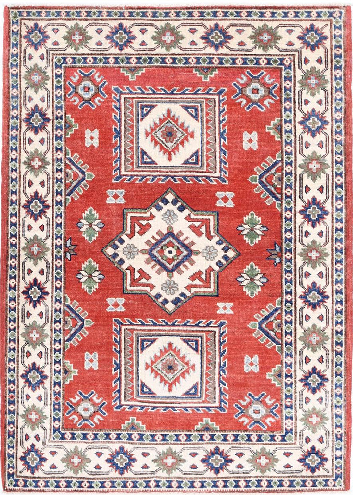 Kazak 3’ 4″ x 4’ 9″ - No. AV64493 - ALRUG Rug Store