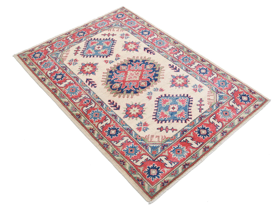 Kazak 3’ 4″ x 4’ 8″ - No. AV50768 - ALRUG Rug Store