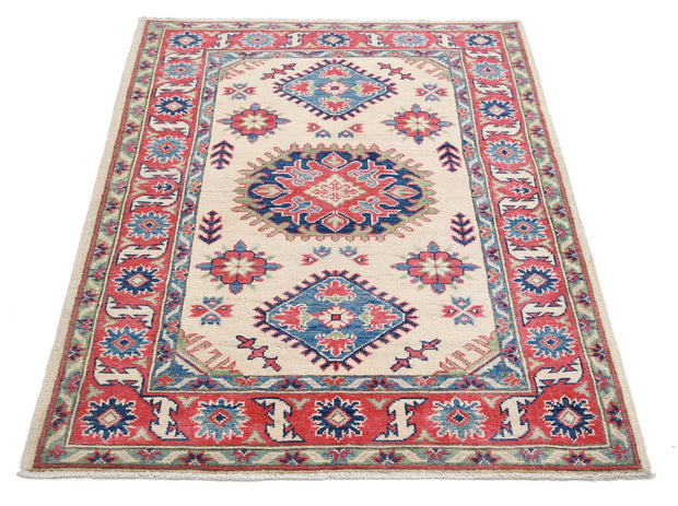 Kazak 3’ 4″ x 4’ 8″ - No. AV50768 - ALRUG Rug Store