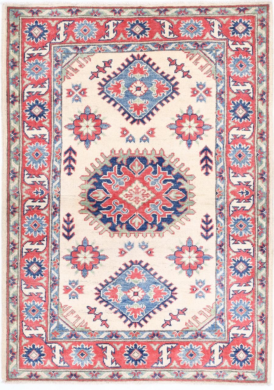 Kazak 3’ 4″ x 4’ 8″ - No. AV50768 - ALRUG Rug Store