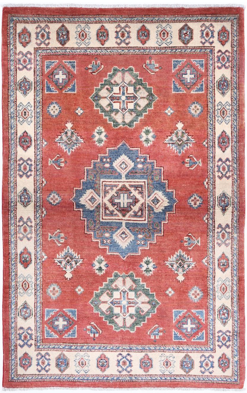 Kazak 3’ 2″ x 4’ 11” - No. AV96681 - ALRUG Rug Store