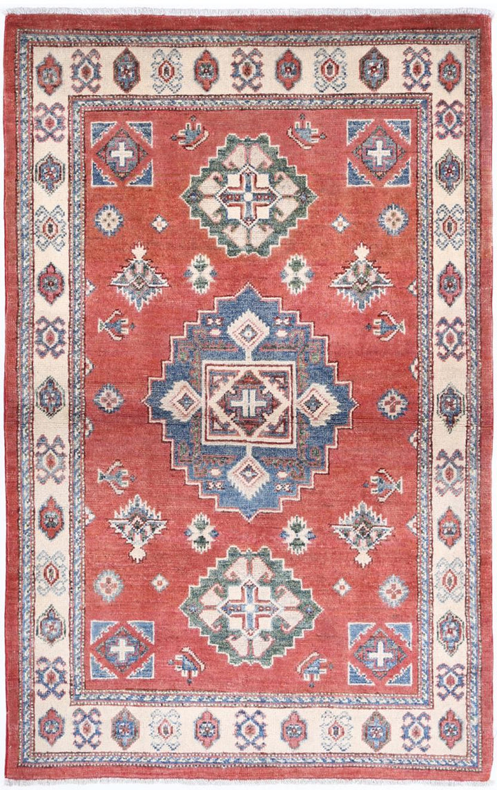 Kazak 3’ 2″ x 4’ 11” - No. AV96681 - ALRUG Rug Store