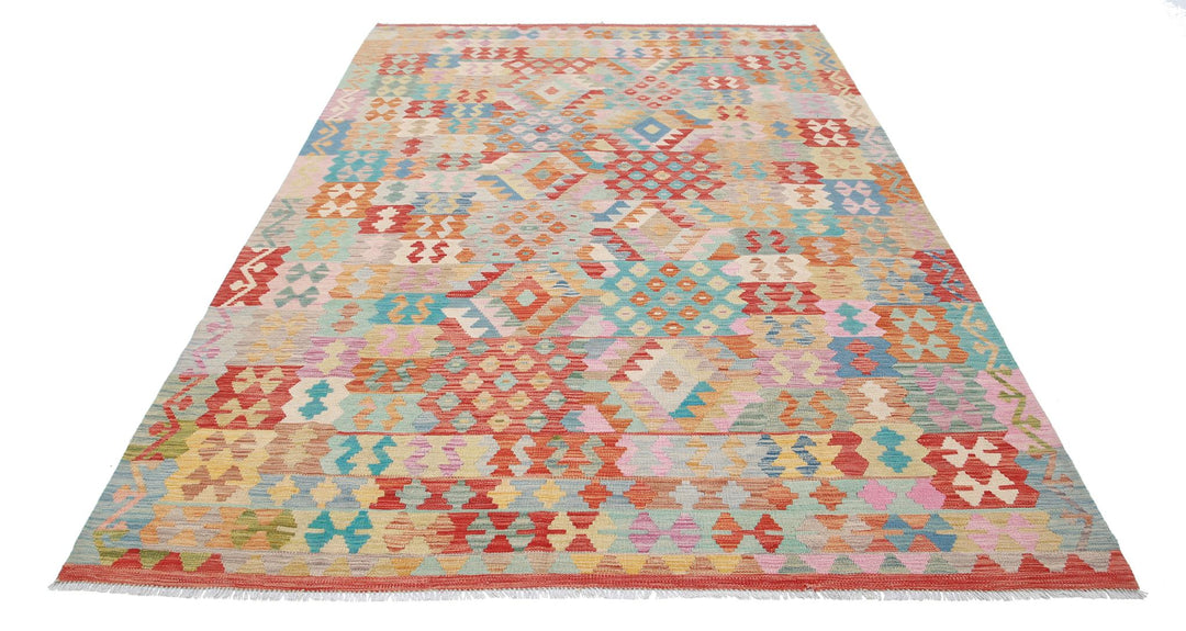 Kilim 6’ 7″ x 9’ 10” - No. AV30498 - ALRUG Rug Store