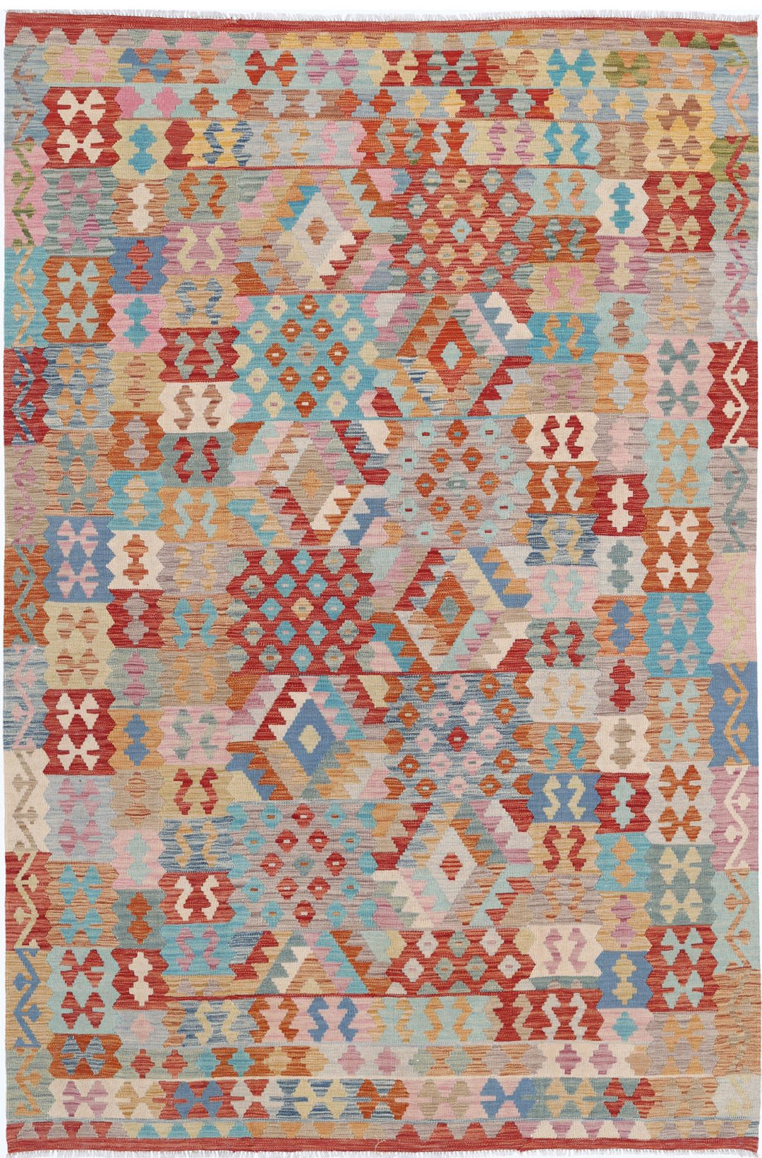 Kilim 6’ 7″ x 9’ 10” - No. AV30498 - ALRUG Rug Store