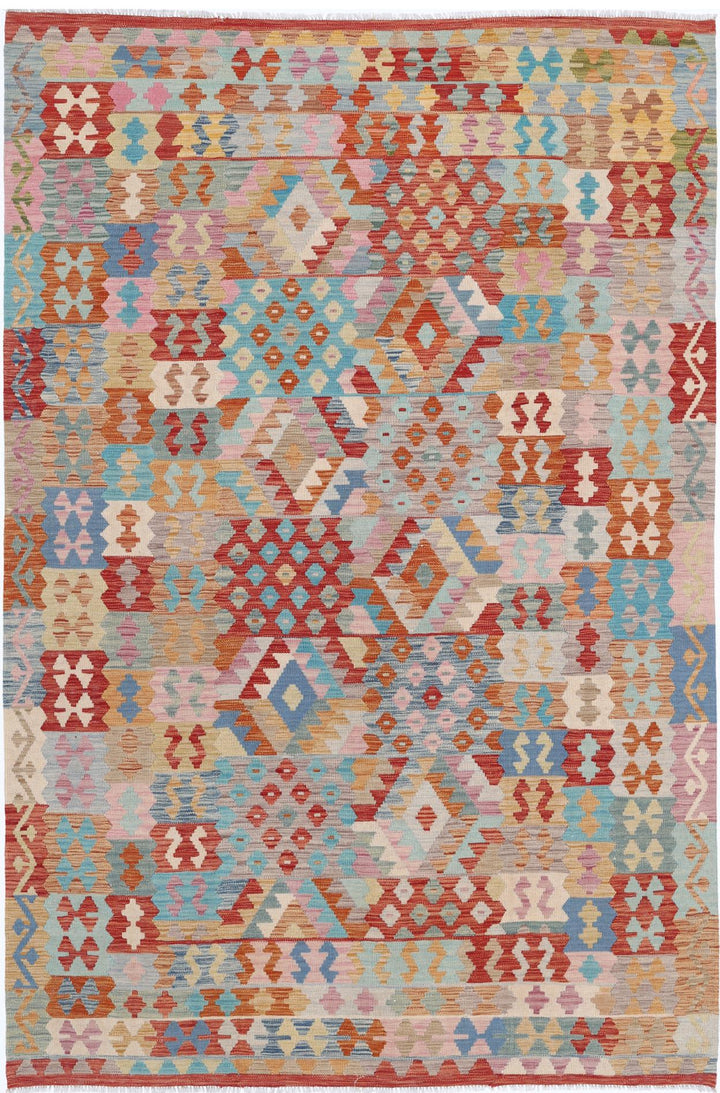 Kilim 6’ 7″ x 9’ 10” - No. AV30498 - ALRUG Rug Store