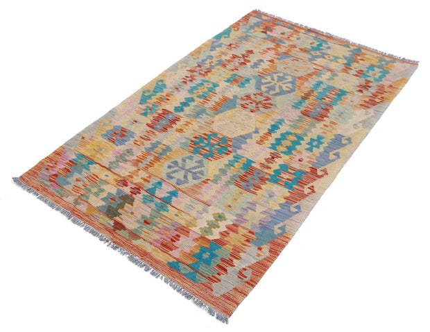 Kilim 3’ 1″ x 5’ 5″ - No. AV93649 - ALRUG Rug Store