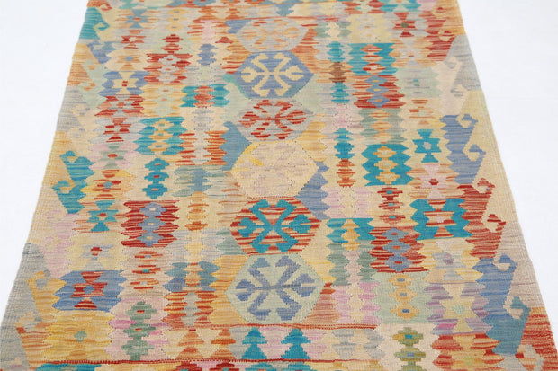 Kilim 3’ 1″ x 5’ 5″ - No. AV93649 - ALRUG Rug Store