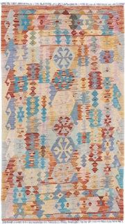 Kilim 3’ 1″ x 5’ 5″ - No. AV93649 - ALRUG Rug Store