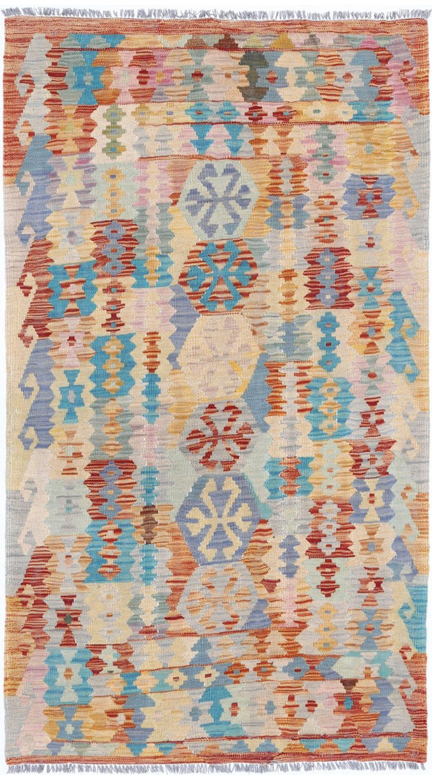 Kilim 3’ 1″ x 5’ 5″ - No. AV93649 - ALRUG Rug Store