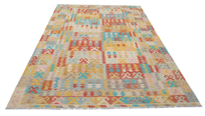 Kilim 6’ 4″ x 9’ 8″ - No. AV19535 - ALRUG Rug Store