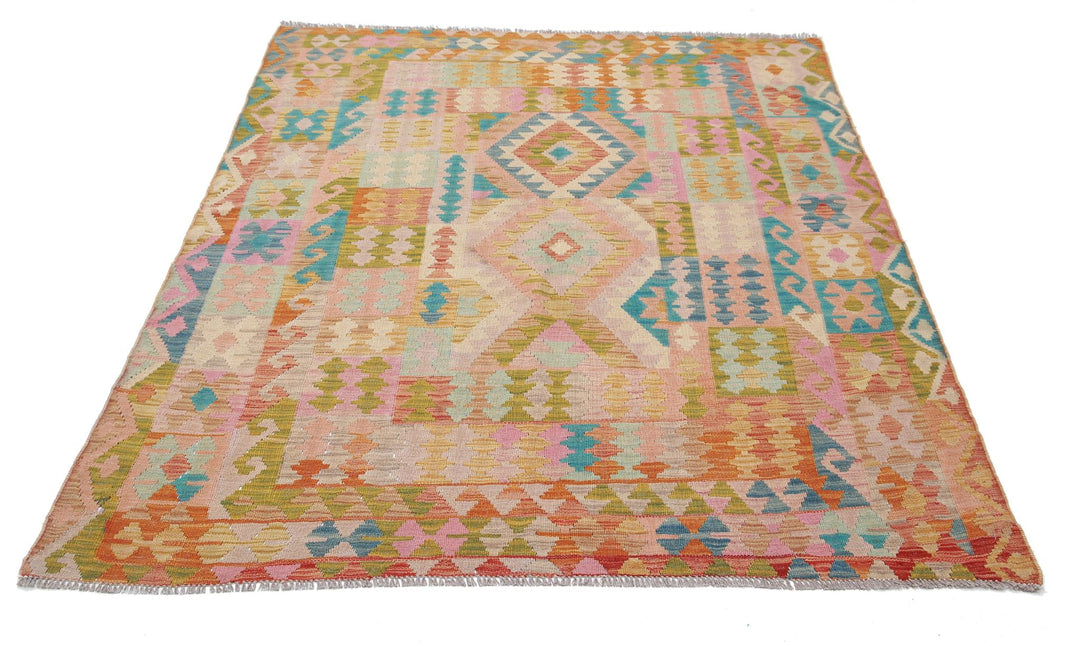 Kilim 5’ 2″ x 6’ 4″ - No. AV18740 - ALRUG Rug Store