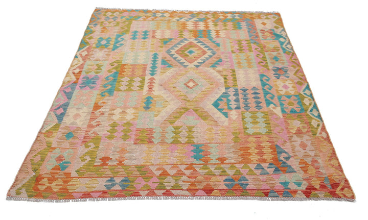 Kilim 5’ 2″ x 6’ 4″ - No. AV18740 - ALRUG Rug Store