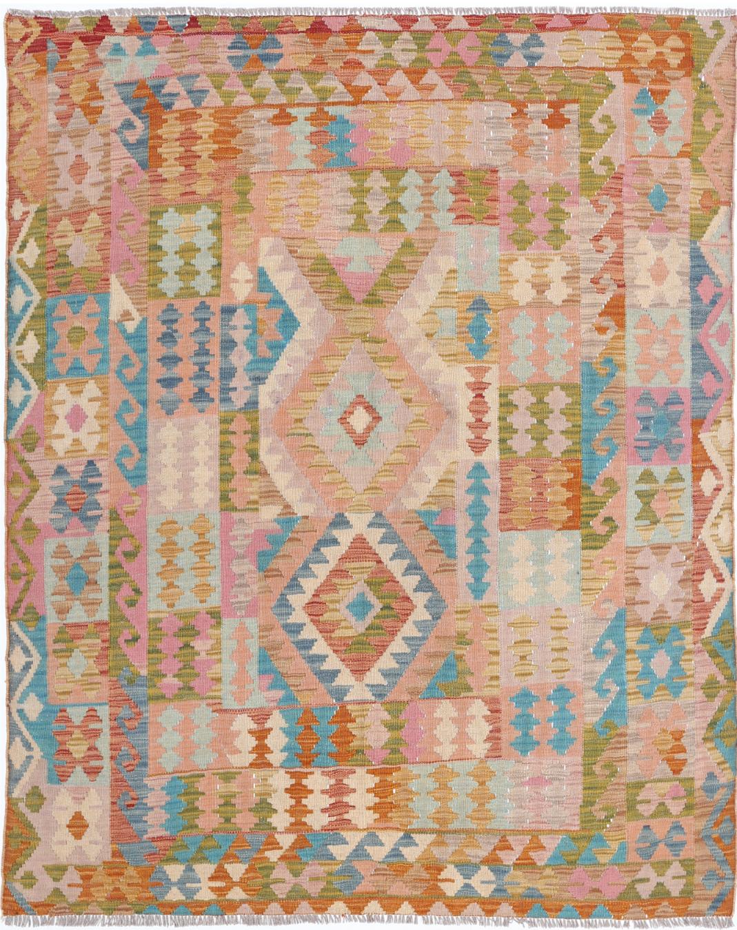 Kilim 5’ 2″ x 6’ 4″ - No. AV18740 - ALRUG Rug Store