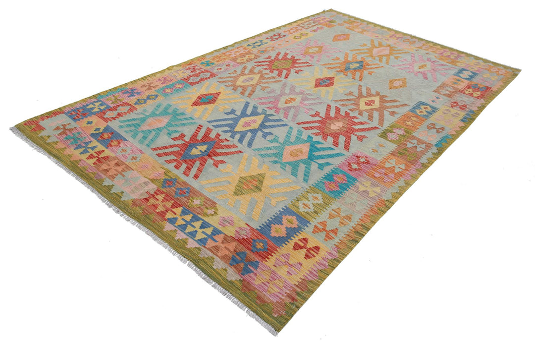 Kilim 6’ 3″ x 9’ 11” - No. AV84838 - ALRUG Rug Store