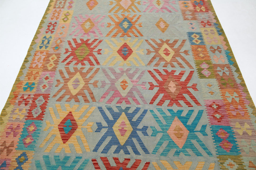 Kilim 6’ 3″ x 9’ 11” - No. AV84838 - ALRUG Rug Store