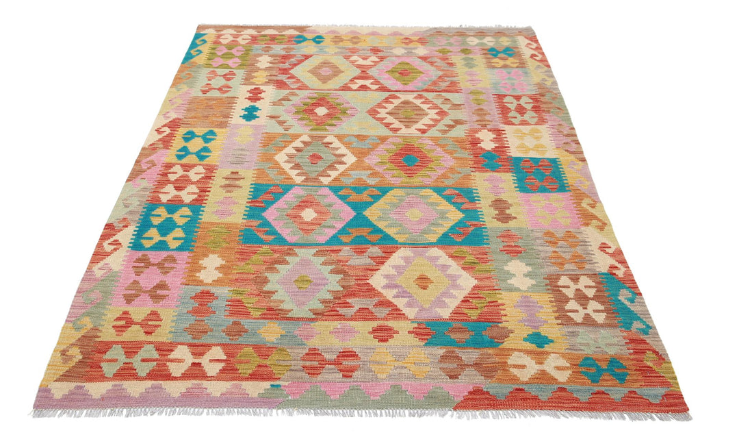 Kilim 4’ 10” x 6’ 6″ - No. AV72345 - ALRUG Rug Store
