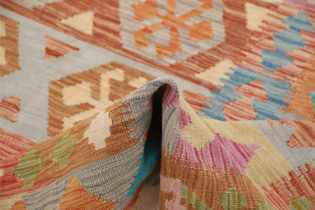 Kilim 6’ 3″ x 9’ 8″ - No. AV13046 - ALRUG Rug Store