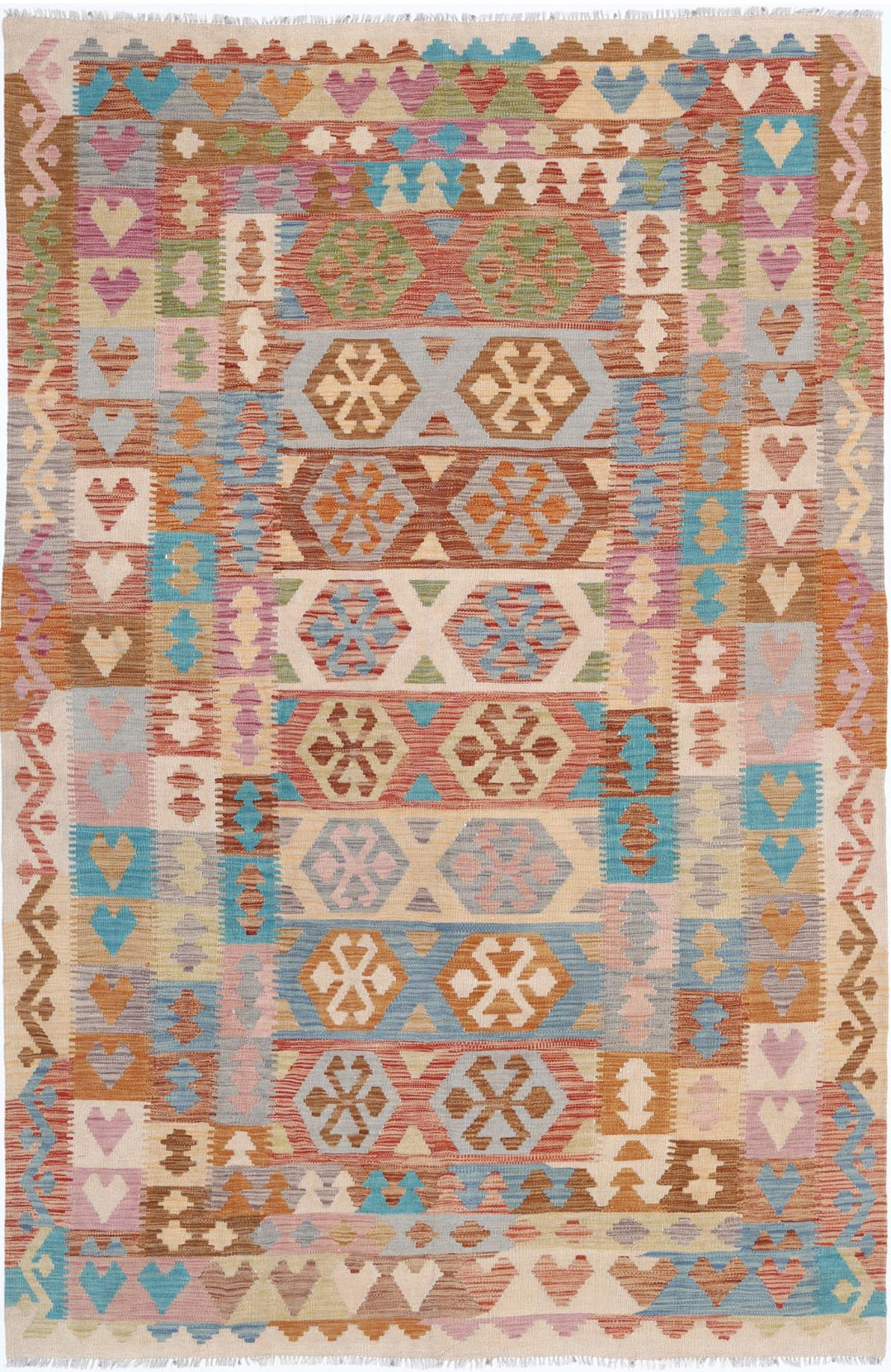 Kilim 6’ 3″ x 9’ 8″ - No. AV13046 - ALRUG Rug Store