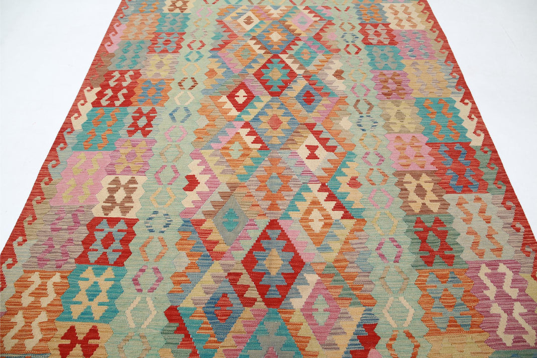 Kilim 6’ 7″ x 9’ 9″ - No. AV97239 - ALRUG Rug Store