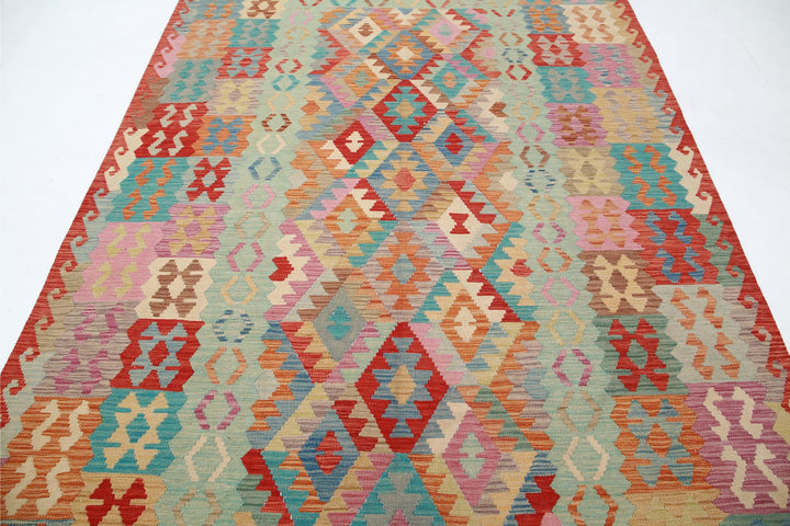 Kilim 6’ 7″ x 9’ 9″ - No. AV97239 - ALRUG Rug Store