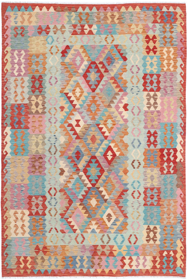 Kilim 6’ 7″ x 9’ 9″ - No. AV97239 - ALRUG Rug Store