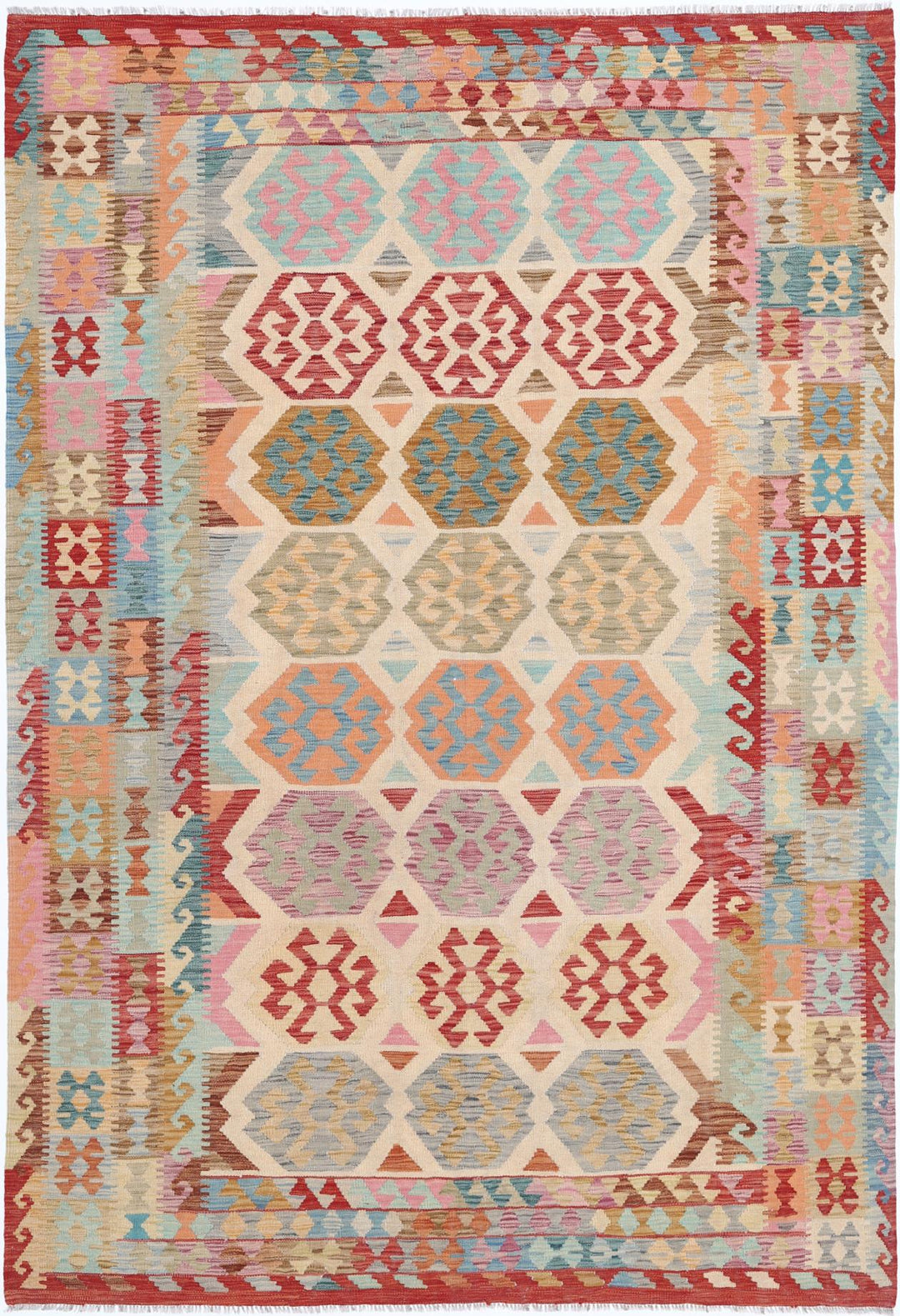Kilim 6’ 6″ x 9’ 7″ - No. AV57336 - ALRUG Rug Store