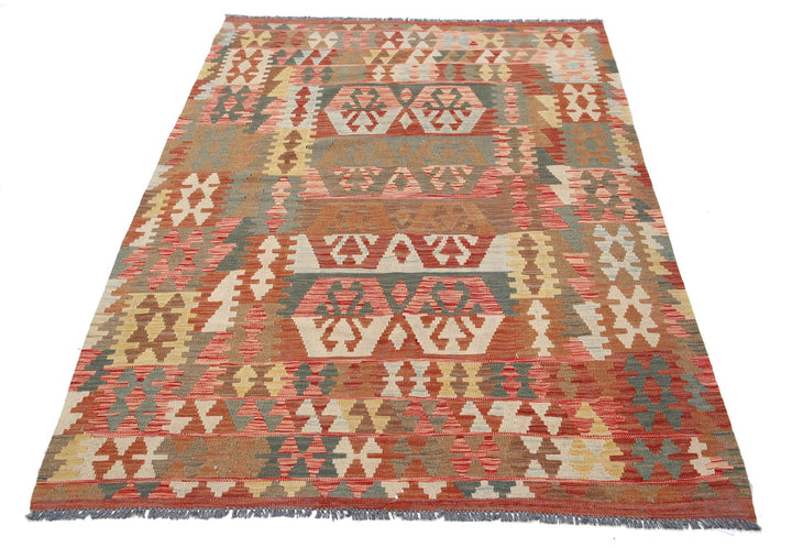 Kilim 4’ 3″ x 6’ 6″ - No. AV55953 - ALRUG Rug Store