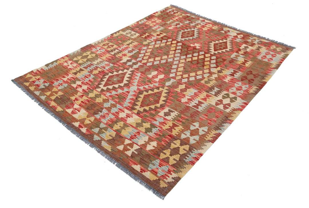 Kilim 4’ 10” x 6’ 6″ - No. AV81083 - ALRUG Rug Store