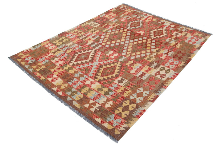 Kilim 4’ 10” x 6’ 6″ - No. AV81083 - ALRUG Rug Store