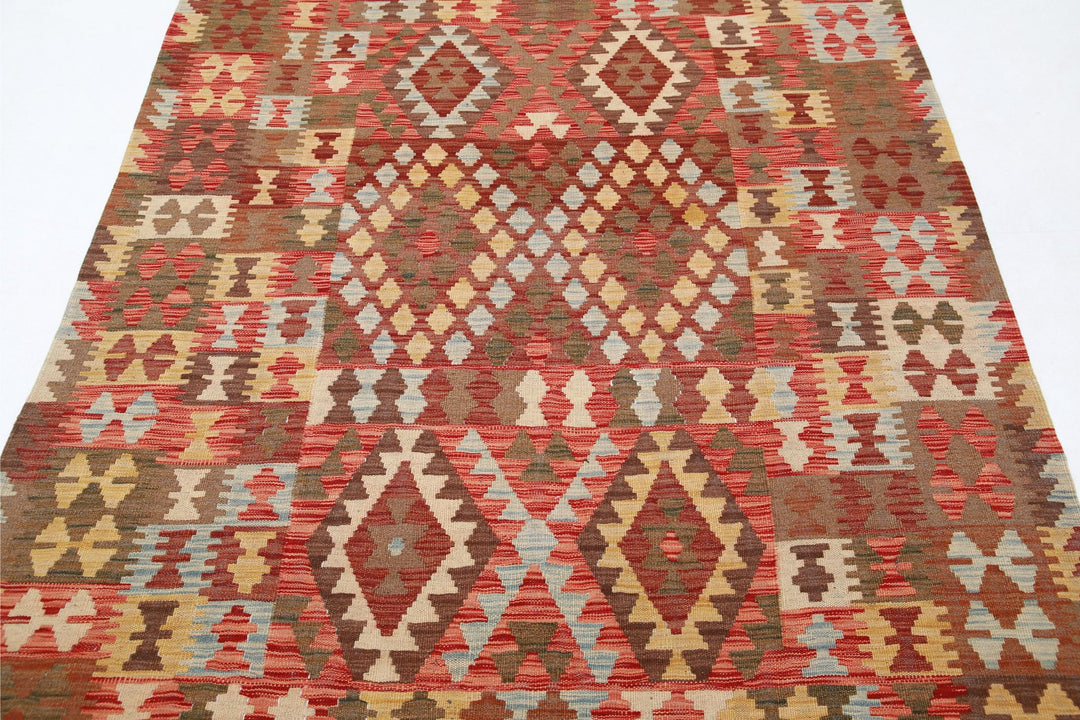 Kilim 4’ 10” x 6’ 6″ - No. AV81083 - ALRUG Rug Store