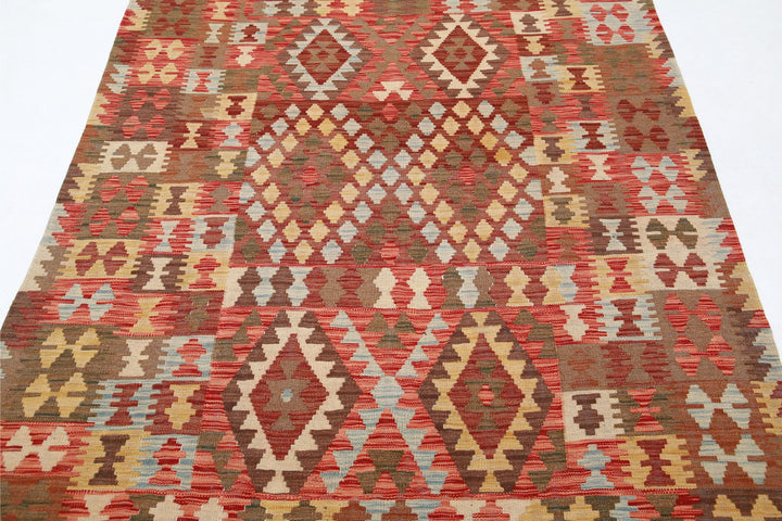 Kilim 4’ 10” x 6’ 6″ - No. AV81083 - ALRUG Rug Store