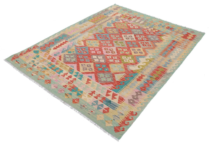 Kilim 4’ 11” x 6’ 7″ - No. AV91553 - ALRUG Rug Store