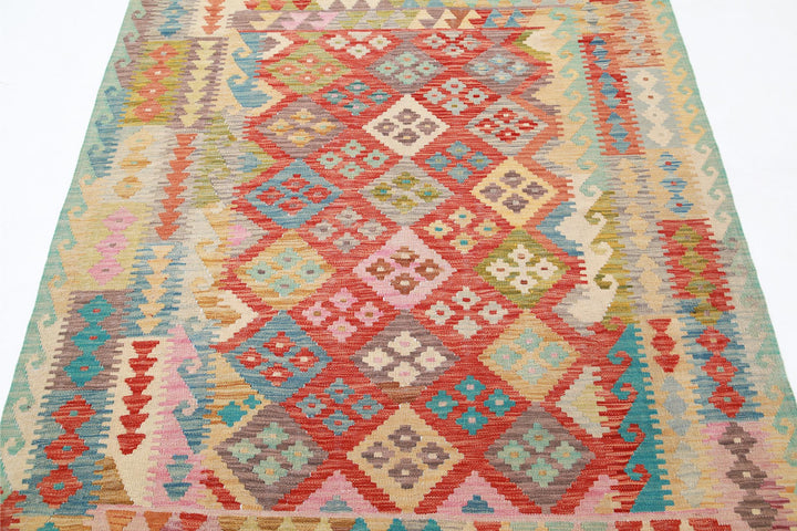 Kilim 4’ 11” x 6’ 7″ - No. AV91553 - ALRUG Rug Store