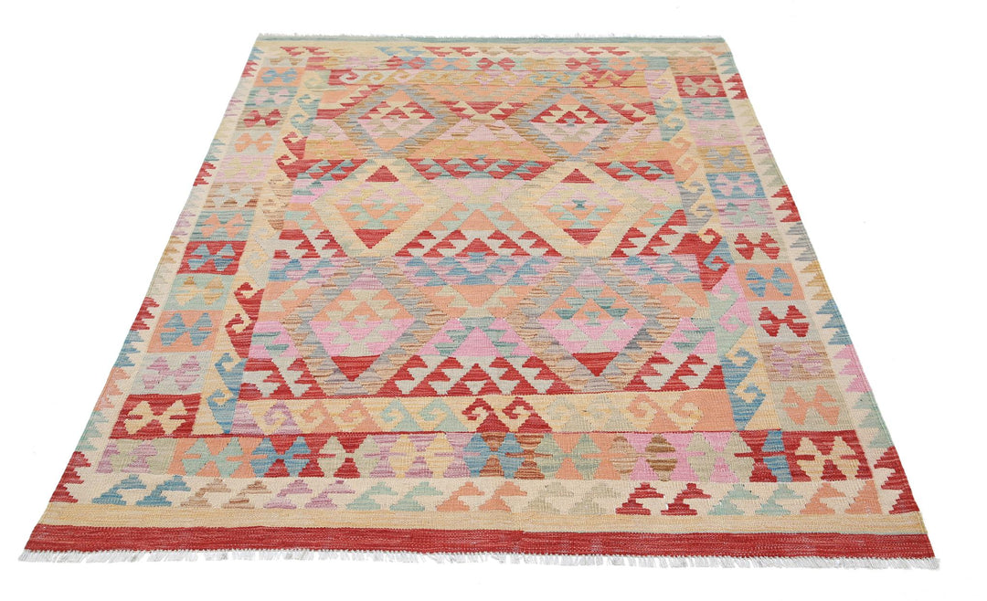 Kilim 4’ 9″ x 6’ 6″ - No. AV22190 - ALRUG Rug Store