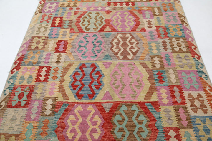 Kilim 5’ 6″ x 7’ 5″ - No. AV70364 - ALRUG Rug Store