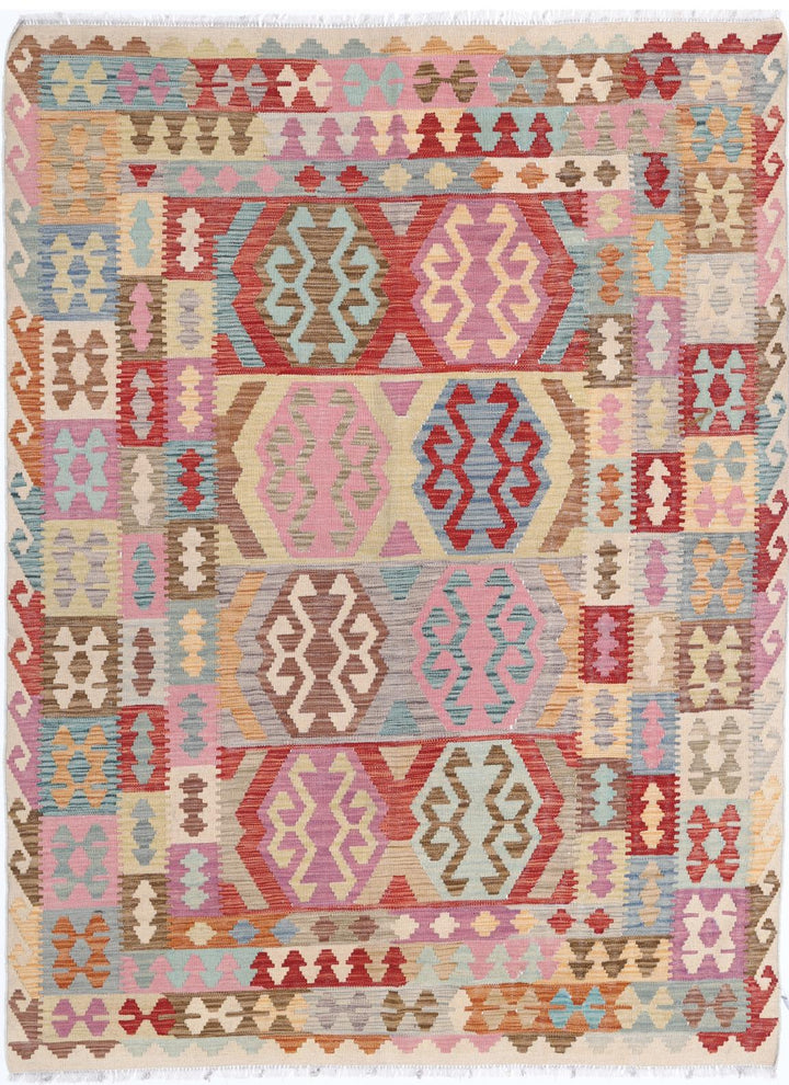 Kilim 5’ 6″ x 7’ 5″ - No. AV70364 - ALRUG Rug Store