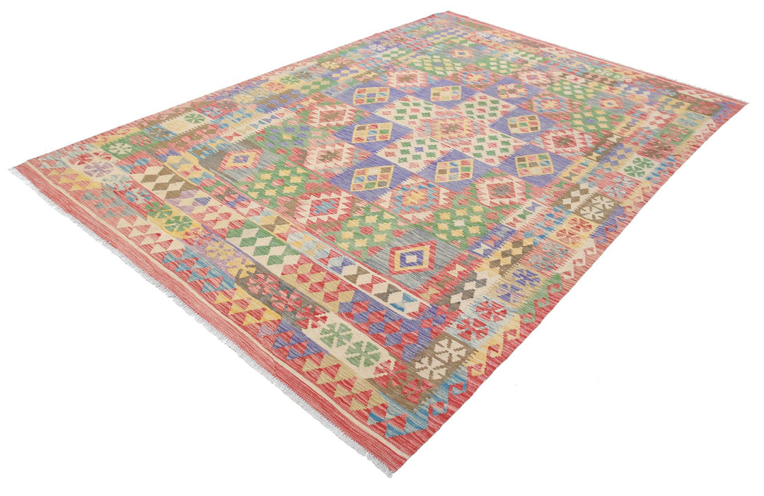 Kilim 6’ 4″ x 9’ 2″ - No. AV32597 - ALRUG Rug Store