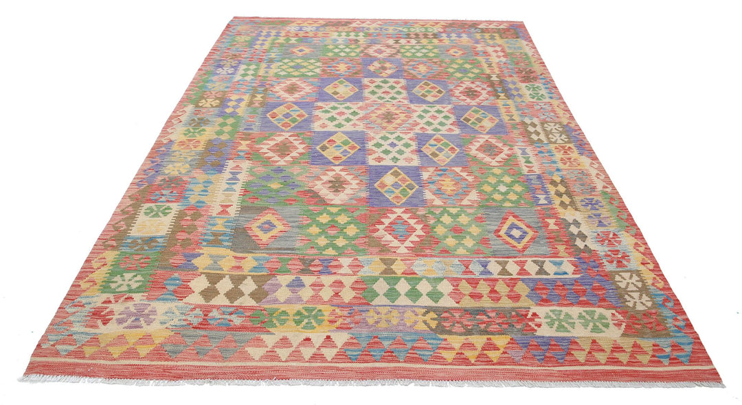 Kilim 6’ 4″ x 9’ 2″ - No. AV32597 - ALRUG Rug Store