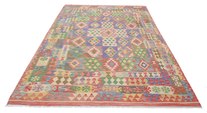 Kilim 6’ 4″ x 9’ 2″ - No. AV32597 - ALRUG Rug Store