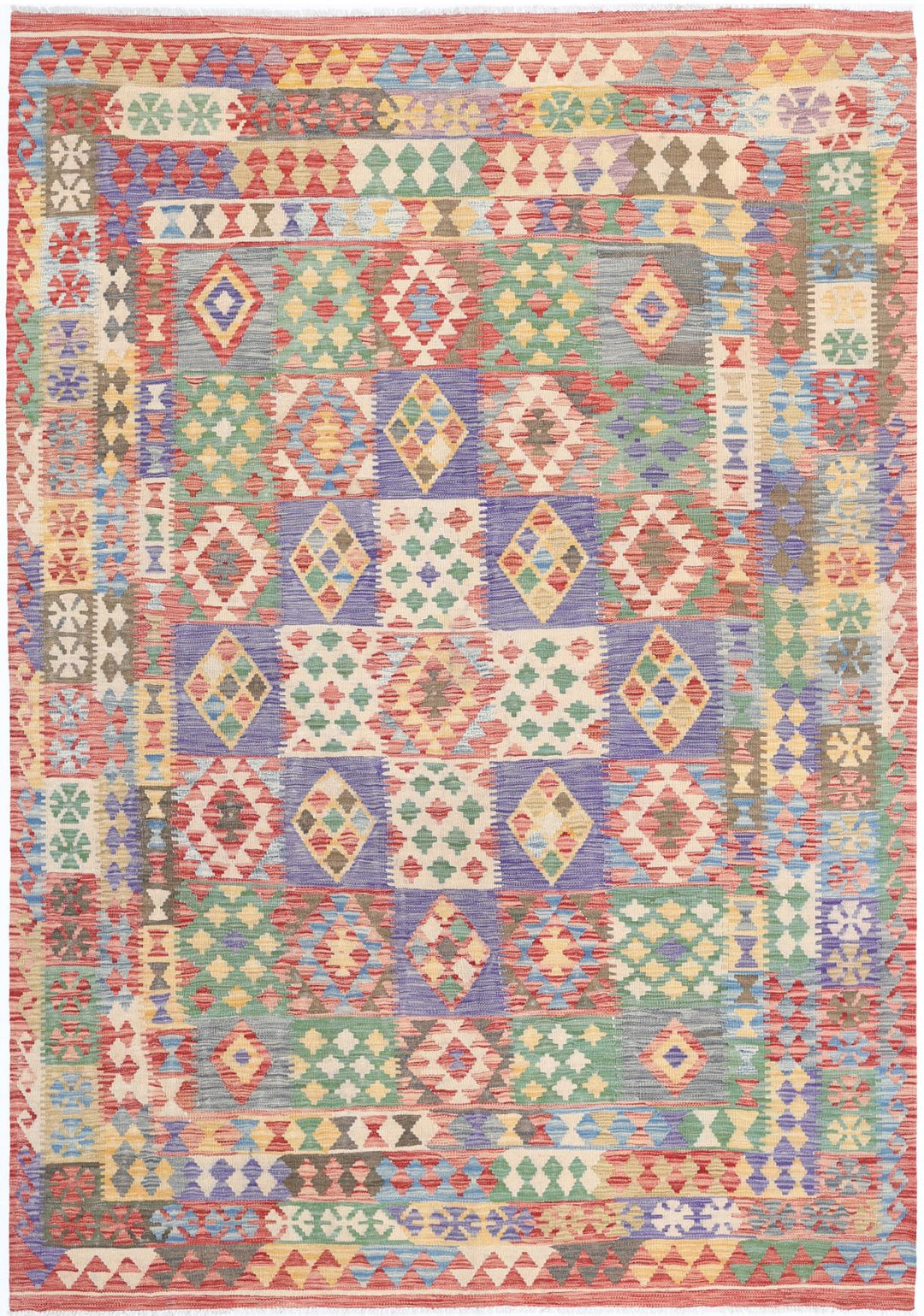 Kilim 6’ 4″ x 9’ 2″ - No. AV32597 - ALRUG Rug Store