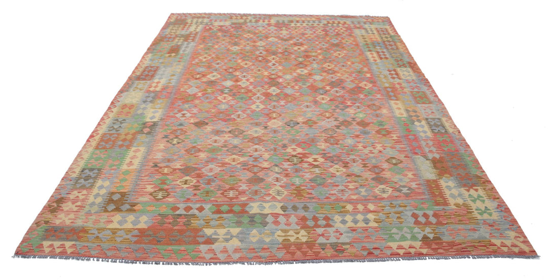 Kilim 7’ 5″ x 11’ 0″ - No. AV27872 - ALRUG Rug Store