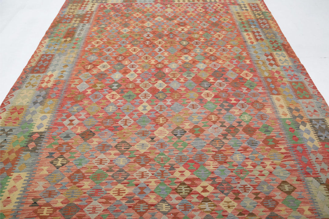 Kilim 7’ 5″ x 11’ 0″ - No. AV27872 - ALRUG Rug Store