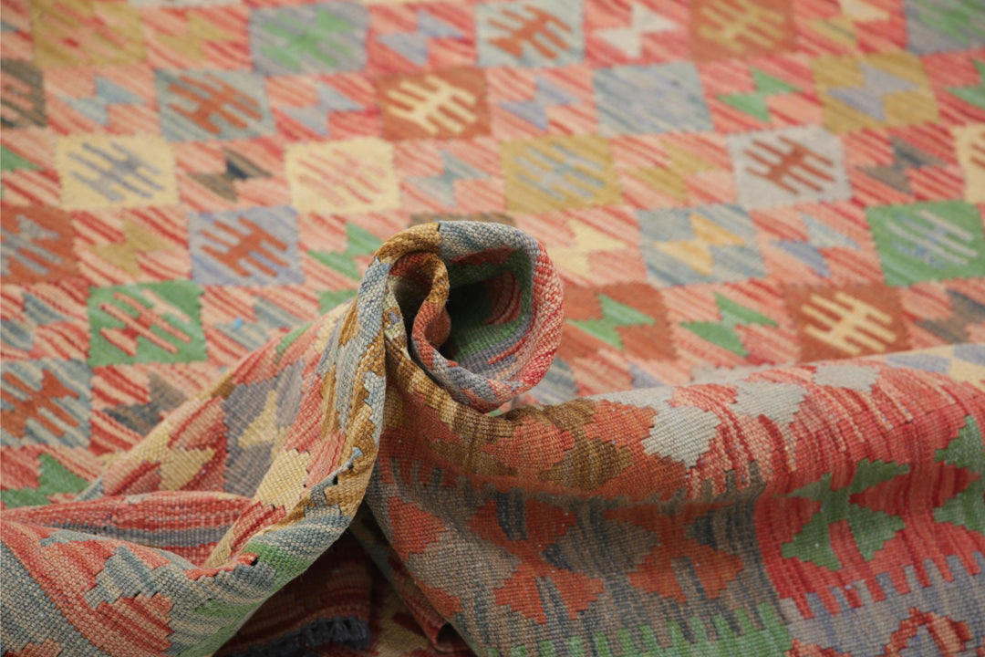 Kilim 7’ 5″ x 11’ 0″ - No. AV27872 - ALRUG Rug Store