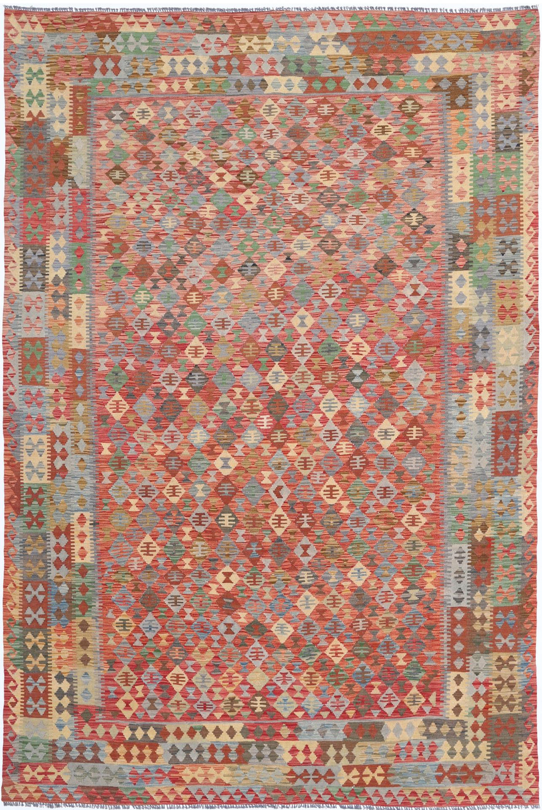 Kilim 7’ 5″ x 11’ 0″ - No. AV27872 - ALRUG Rug Store